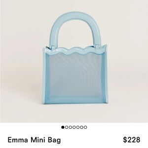 Reformation Blue Mini Bag Structured Design